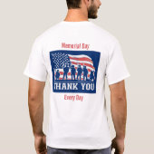 Gedenktag, vielen Dank, jeden Tag T-Shirt (Rückseite)