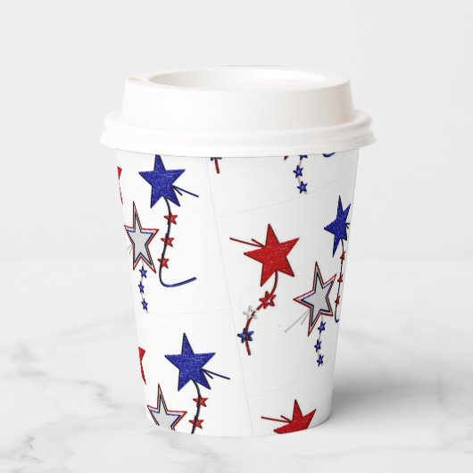 "Gedenktag, Vierte" (Hot & Cold) Papiertasse Pappbecher (Rückseite)