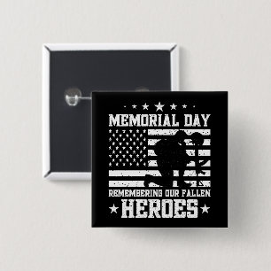 Gedenktag Vintage-Design Veteranen-Tag USA-Flagge Button