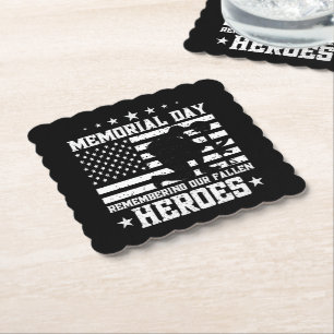 Gedenktag Vintage-Design Veteranen-Tag USA-Flagge  Untersetzer