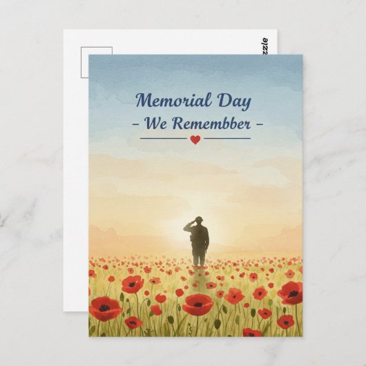 "Gedenktag - wir erinnern uns." Postkarte (Vorne/Hinten)