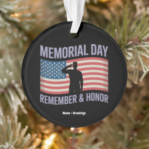 Gedenktag Zur Erinnerung und Ehre Patriotische USA Ornament