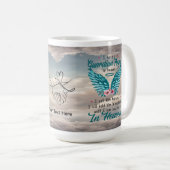 Gedenktasse für Ehemann mit Engelsflügeln Kaffeetasse (VorderseiteRechts)