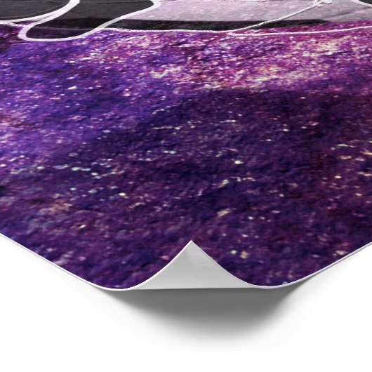 Gedenkteam-Name lila Poster (Ecke)