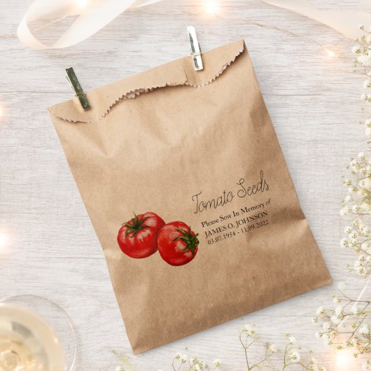 Gedenktomato Samenbeerdigung Geschenktütchen (Ausgeschnitten)