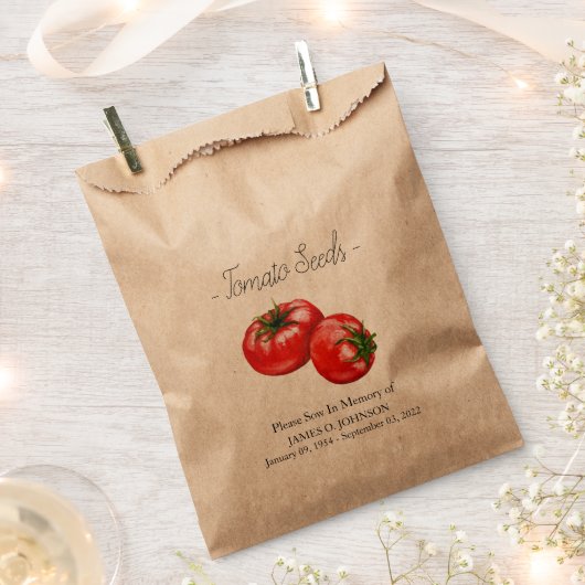 Gedenktomato Samenbeerdigung Geschenktütchen (Ausgeschnitten)