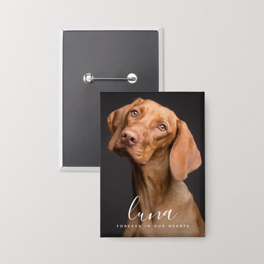 Gedenktribut an Foto Button (Vorderseite/Rückseite)