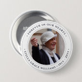 Gedenktribut an Foto Button (Vorne & Hinten)