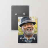 Gedenktribut an Foto Button (Vorderseite/Rückseite)