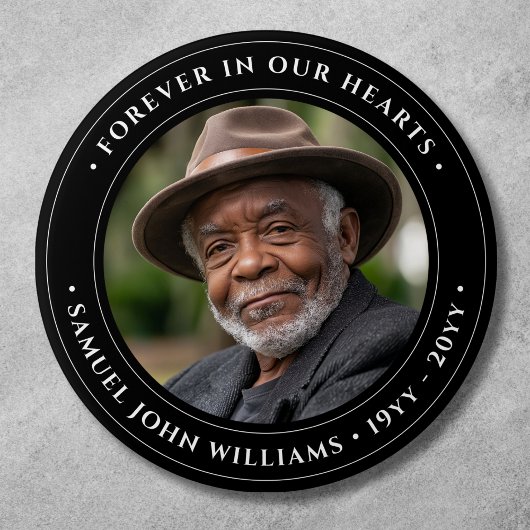 Gedenktribut an Foto Button