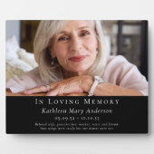 Gedenktribut für das Gedächtnis in Erinnerung Fotoplatte (Vorderseite)