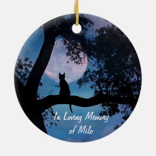 Gedenktribut für Katze Keramik Ornament (Hinten)