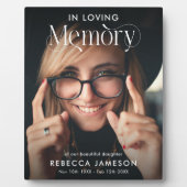 Gedenktribut "In Love Memory"-Foto Fotoplatte (Vorderseite)