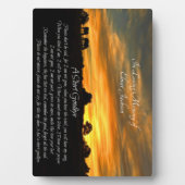 Gedenktribut mit spirituellen Gedicht Pferde Sonne Fotoplatte (Vorderseite)