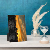 Gedenktribut mit spirituellen Gedicht Pferde Sonne Fotoplatte (Seite)