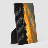 Gedenktribut mit spirituellen Gedicht Pferde Sonne Fotoplatte (Seite)