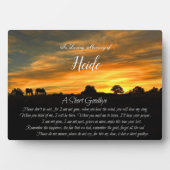 Gedenktribut Name Spirituelles Gedicht Pferdeschwa Fotoplatte (Vorderseite)