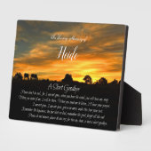 Gedenktribut Name Spirituelles Gedicht Pferdeschwa Fotoplatte (Seite)