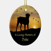 Gedenktribut spirituelles Gedicht an der Rückseite Keramik Ornament (Rechts)