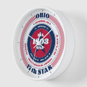 Gedenkuhr für Ohio Staat Wall Clock Uhr (Winkel)