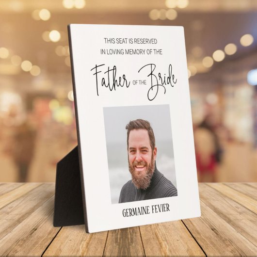 Gedenkvater von Bride Foto Rettete eine Hochzeit a Fotoplatte