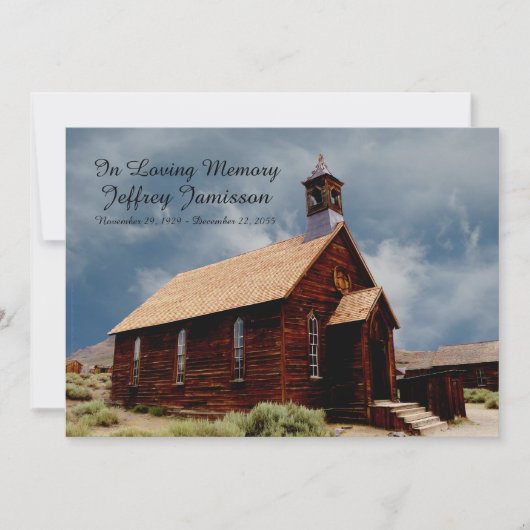 Gedenkveranstaltung Einladung der alten Kirche (Vorderseite)