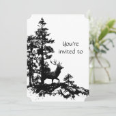 Gedenkveranstaltung Einladung Maskuline Stag Dez A (Stehend Vorderseite)