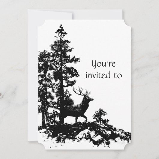 Gedenkveranstaltung Einladung Maskuline Stag Dez A (Vorderseite)