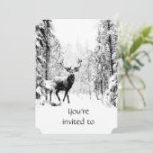 Gedenkveranstaltung Einladung Maskuline Stag Dez A (Stehend Vorderseite)