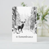 Gedenkveranstaltung Einladung Maskuline Stag Dez A (Stehend Vorderseite)