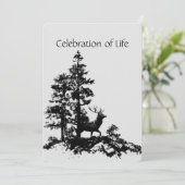 Gedenkveranstaltung Einladung Maskuline Stag Dez A (Stehend Vorderseite)