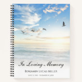 Gedenkveranstaltung oder Beerdigung Beach Water No Notizblock (Vorderseite)