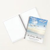 Gedenkveranstaltung oder Beerdigung Beach Water No Notizblock (Innenseite)