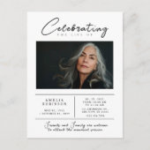 Gedenkveranstaltung zur Beerdigung mit Foto Postkarte (Vorderseite)