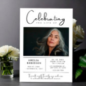 Gedenkveranstaltung zur Beerdigung mit Foto Postkarte