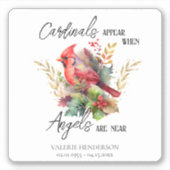 Gedenkveranstaltungen Kardinal erscheinen Aufkleber (Vorderseite)