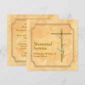 Gedenkveranstaltungmitteilungs-Kreuzpfirsich Einladung (Vorne/Hinten)