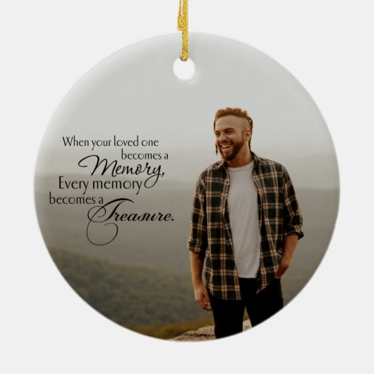 Gedenkverlust der Waldbäume an ein beliebtes Weihn Keramik Ornament (Hinten)