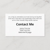 Gedenkwille Visitenkarte (Rückseite)