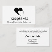 Gedenkwille Visitenkarte (Vorne/Hinten)