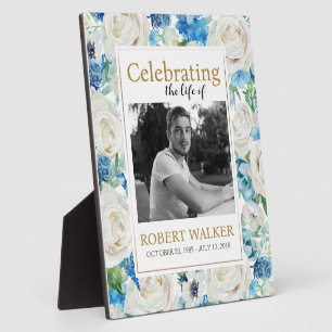 Gedenkzeichen für das weiße und blaue Foto Fotoplatte