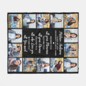 Gedicht 14 "Custom Graduate Gedicht" Abschluss Fleecedecke (Vorderseite (Horizontal))