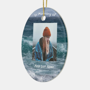 Gedicht Andenken Ozean Meer Strand Keramik Ornament