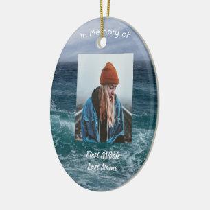 Gedicht Andenken Ozean Meer Strand Keramik Ornament