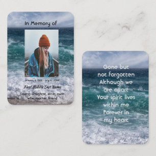 Gedicht Andenken Ozean Meer Strand Visitenkarte