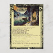 Gedicht auf Kunstbooten Wasserteich Postkarte (Vorderseite)