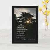 Gedicht "Baum-" Joyces Kilmer, Entwurf durch Karte (Gelbe Blume)