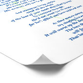 Gedicht: Beileid FL Poster Matte für männliche Hau (Ecke)