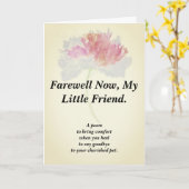 Gedicht "Beileid" für Haustiere 12,7 x 17,8 cm Karte (Gelbe Blume)