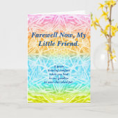 Gedicht: Beileid für Haustiere, POBY, geklappte Be Karte (Gelbe Blume)